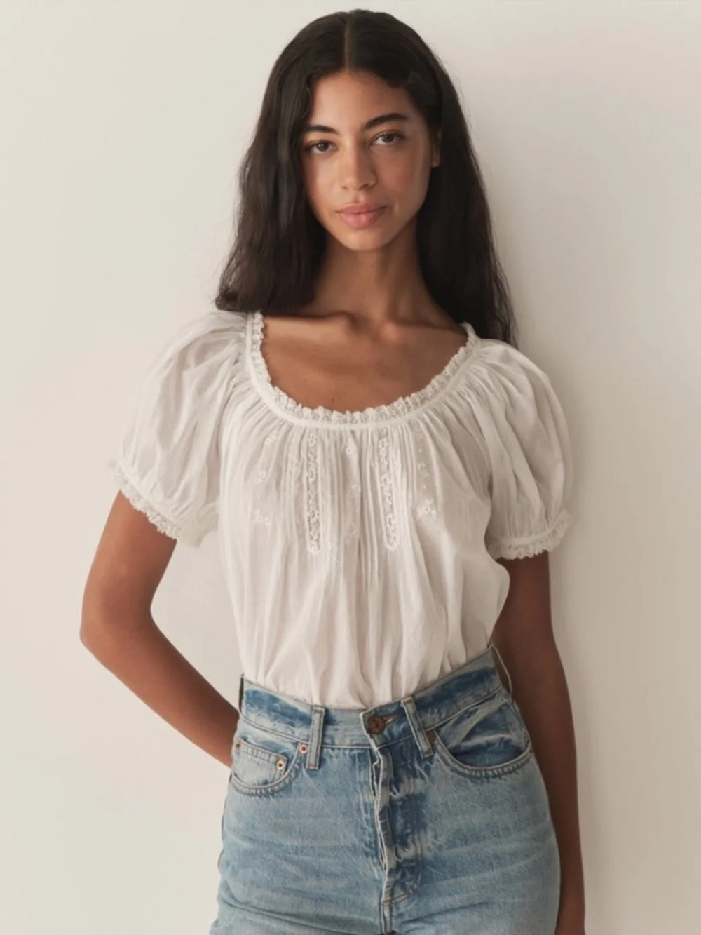 Doen Frederica Top in Salt - Picture 1 of 5